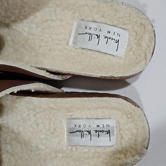Size 8, Nicole Miller Brown Faux Fur Clogs - Picture 11 of 12